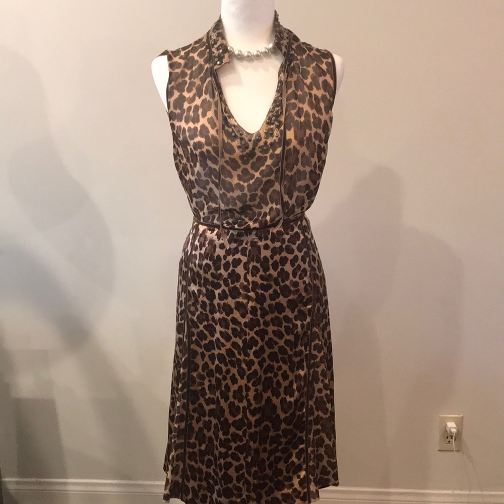 Animal print dress.